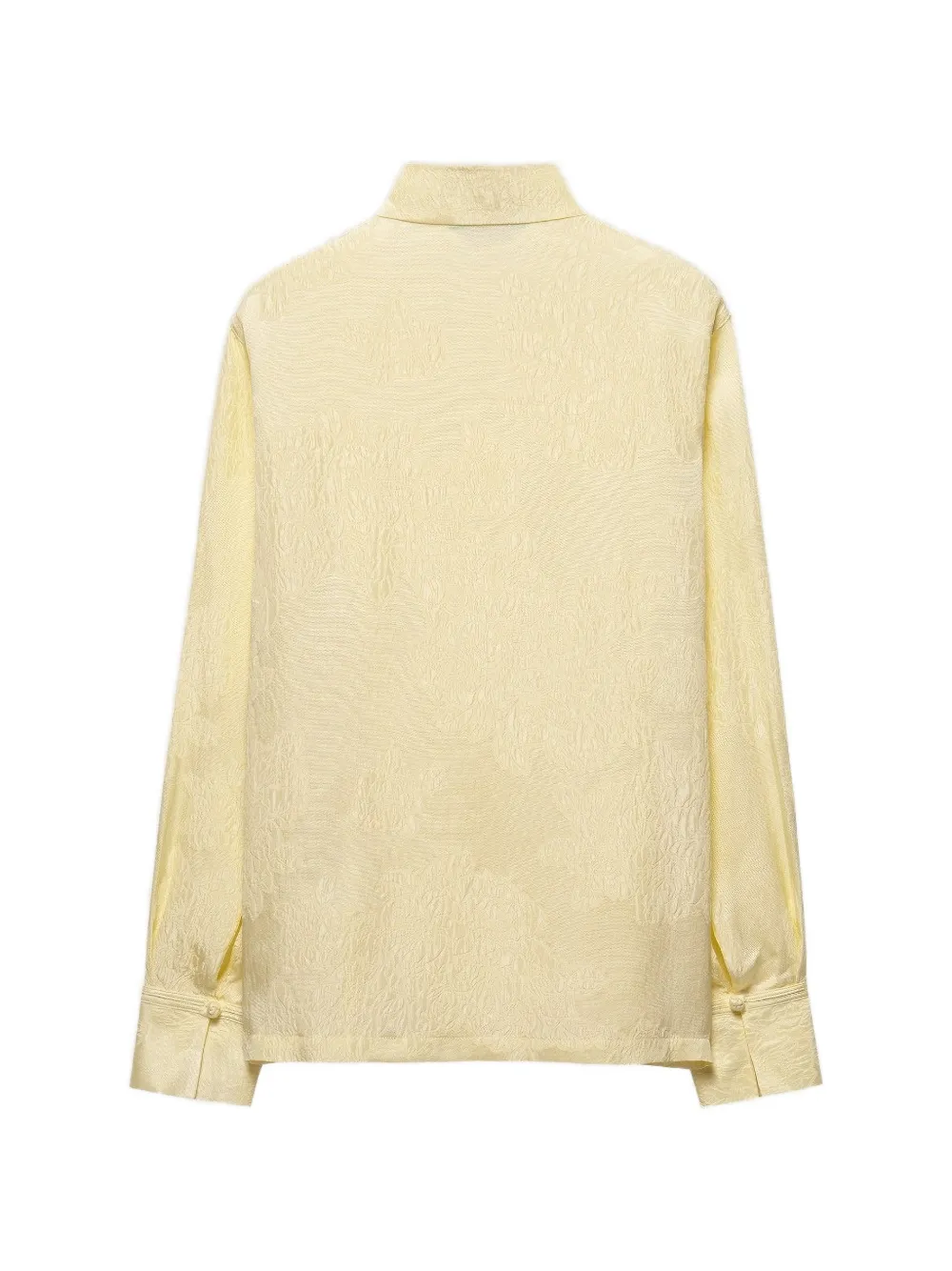 Shanghai Tang Blouse met jacquard Geel