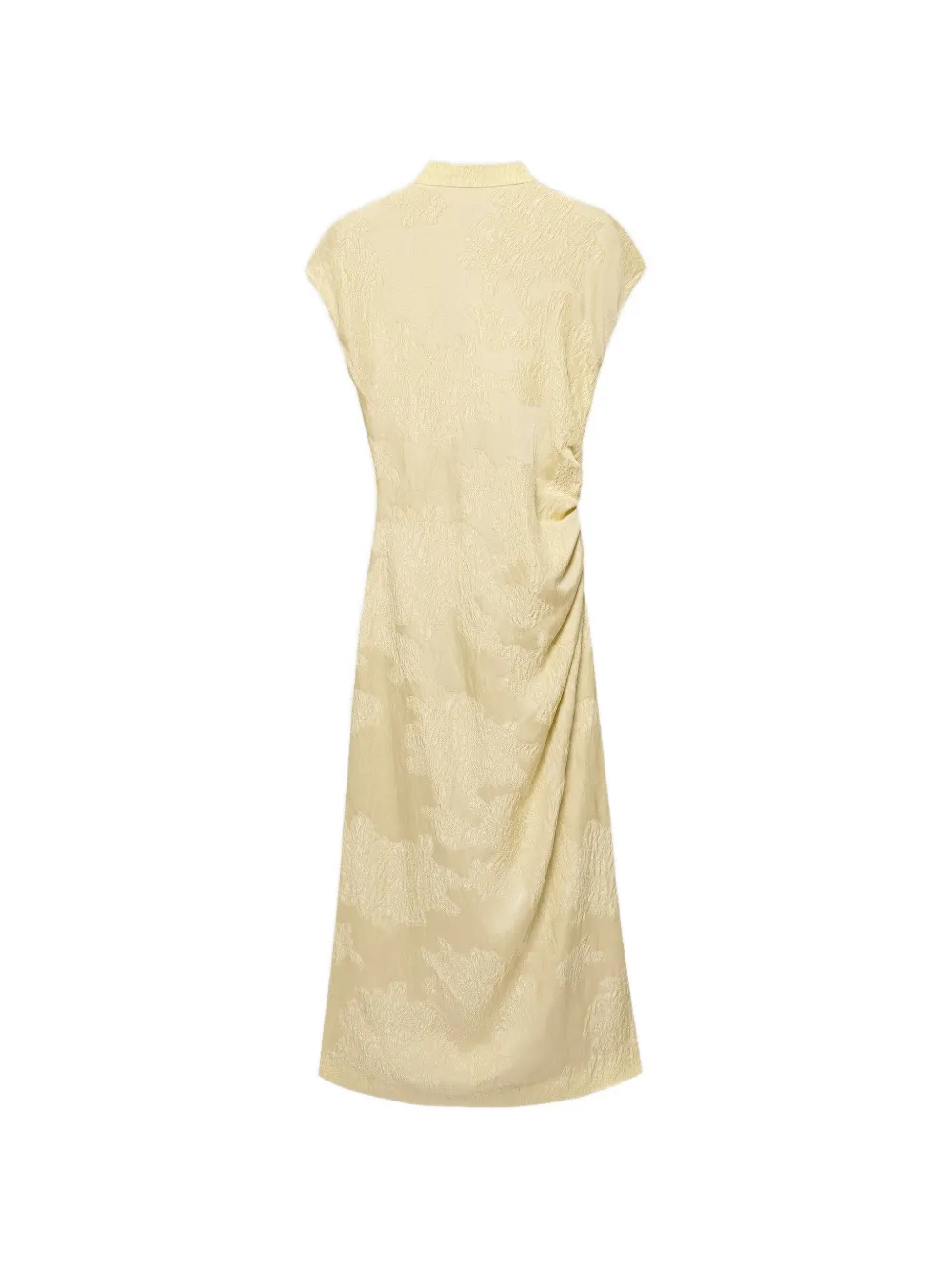 Shanghai Tang Qipao jurk met jacquard Beige