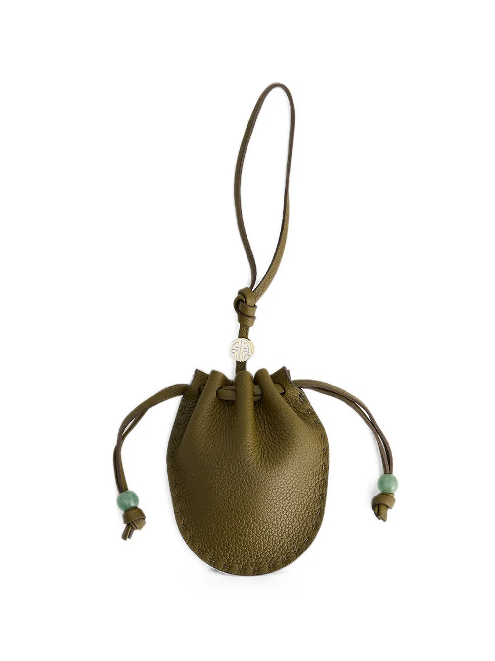 Shanghai Tang drawstring leather bag charm · OS