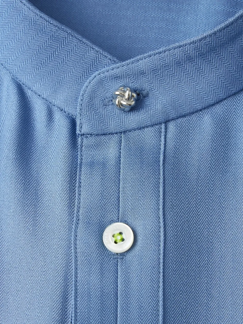 Shanghai Tang Shirtjack met visgraat-patroon Blauw