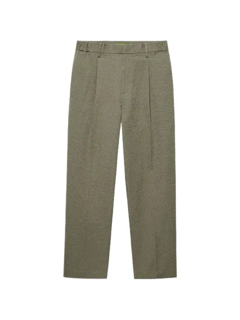 Shanghai Tang seersucker tailored trousers