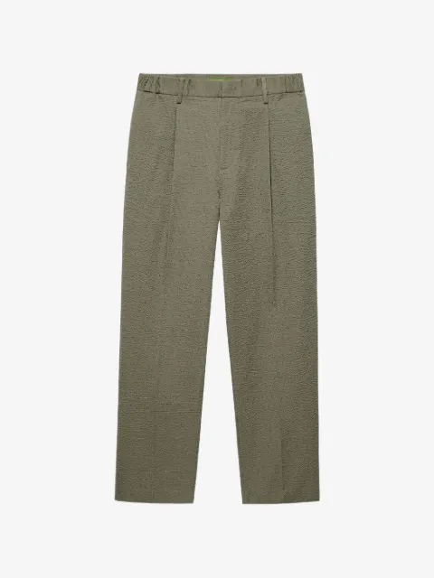 Shanghai Tang pantalones de vestir de seersucker