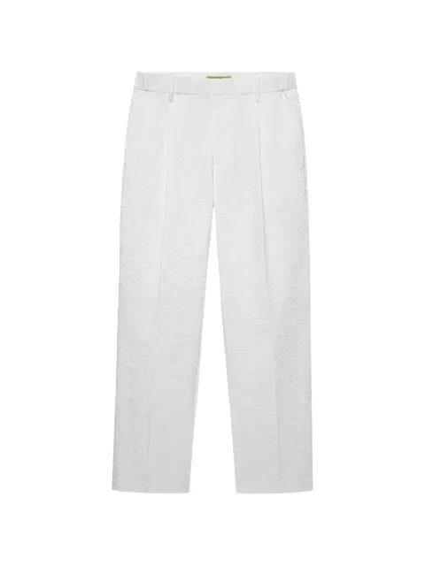Shanghai Tang seersucker tailored trousers