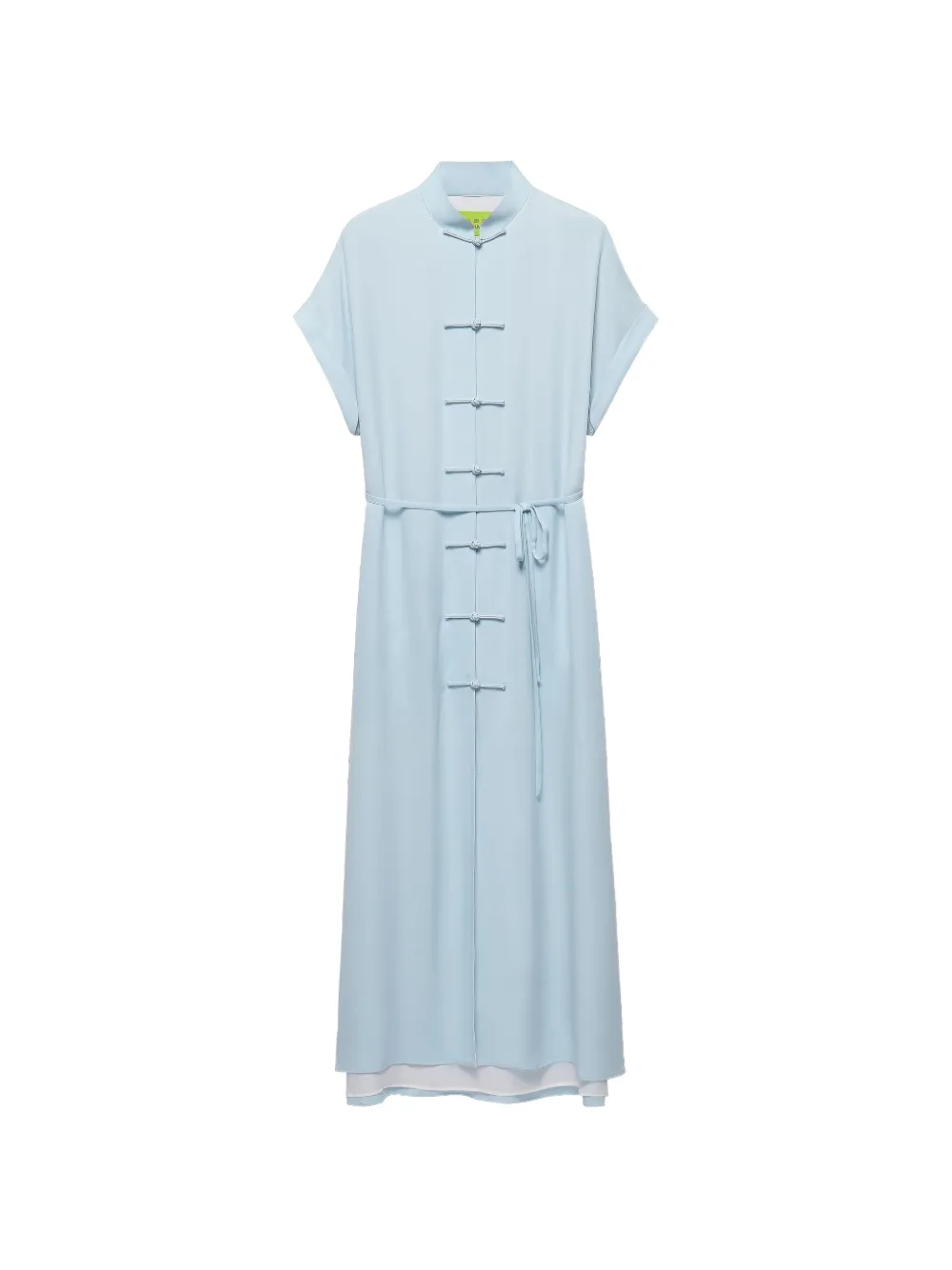 Shanghai Tang frog-button belted shirt dress