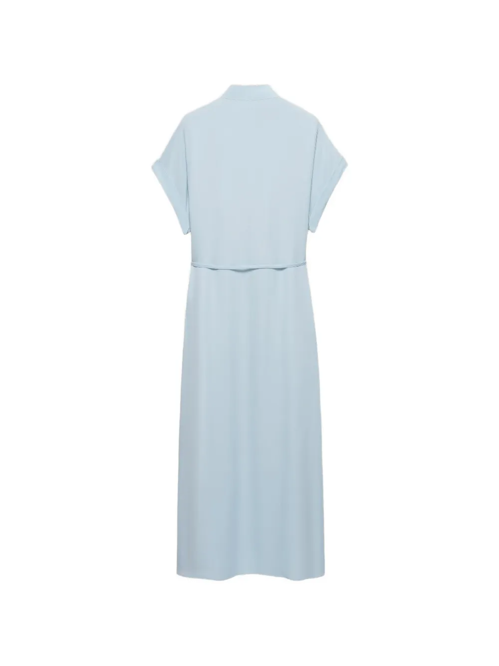 Shanghai Tang Blousejurk met kikkerknoop en ceintuur Blauw