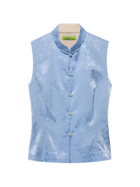 Shanghai Tang Qipao floral-jacquard top