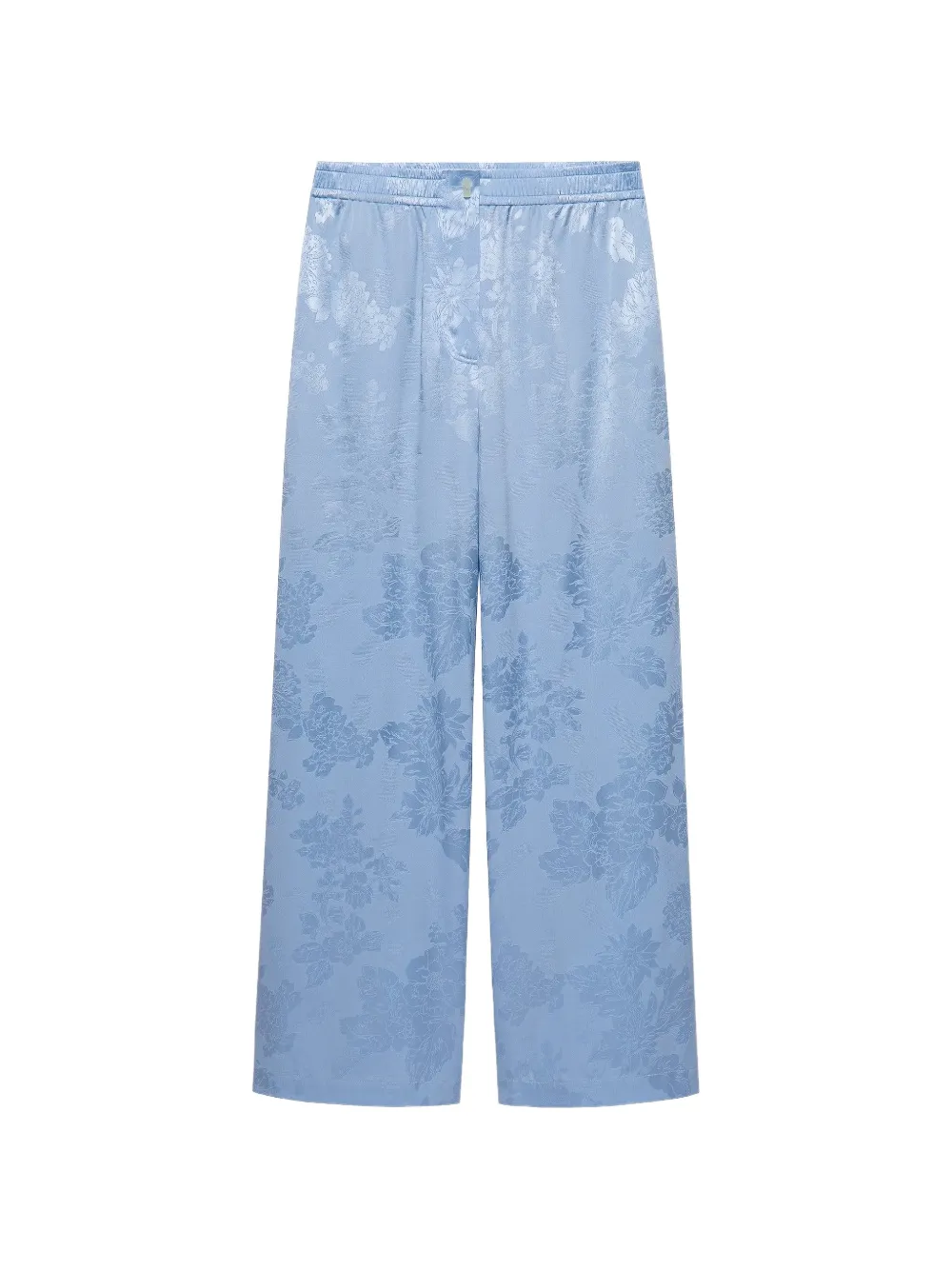 Shanghai Tang floral-jacquard flared trousers - Blu