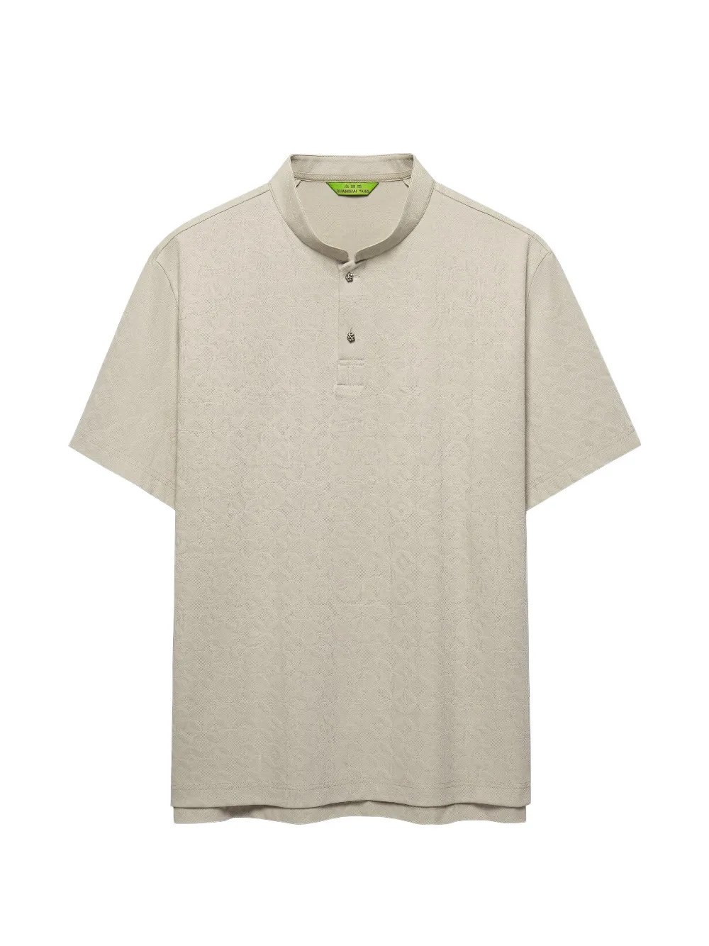 Shanghai Tang Coin mandarin-collar polo shirt - Toni neutri