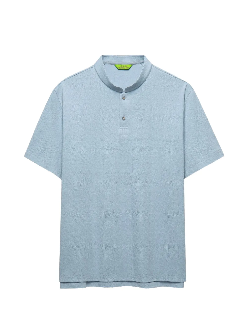 Shanghai Tang Coin jacquard-knit polo shirt - Blau