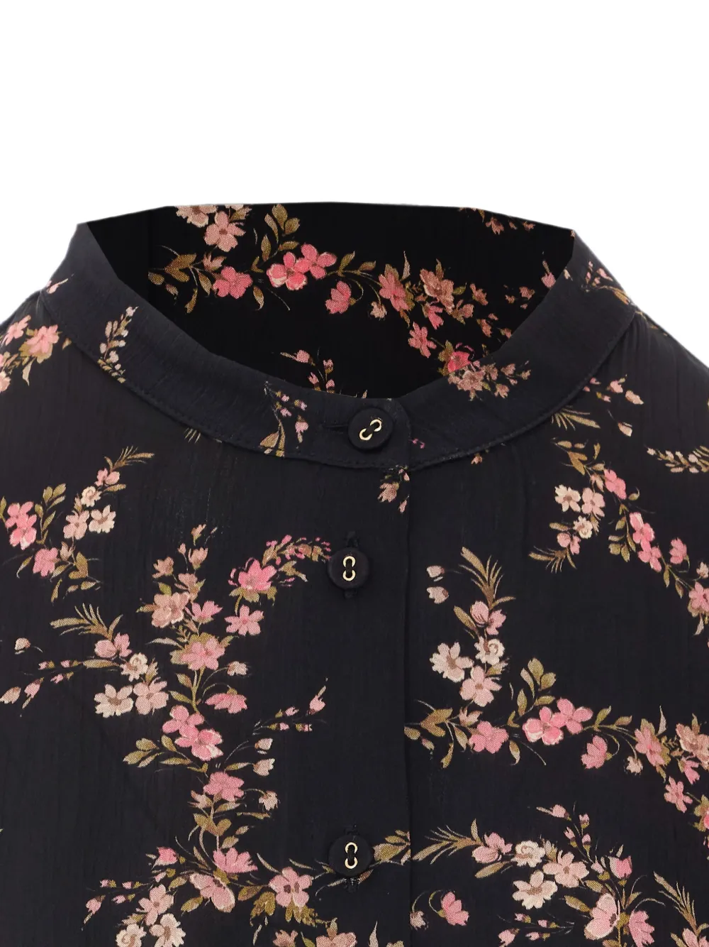 TWINSET floral-print long-sleeve shirt Zwart