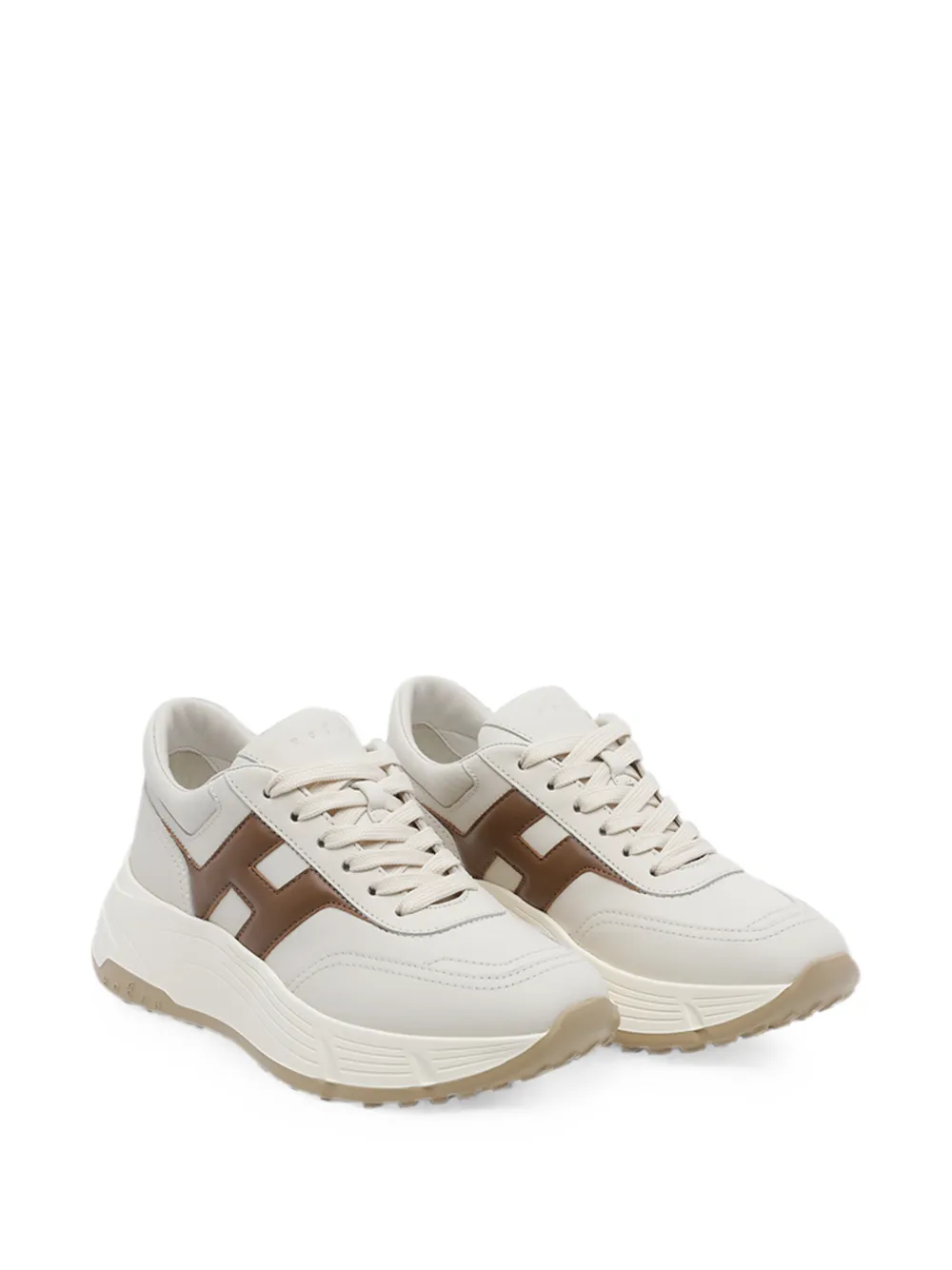 Hogan Hi-Fi logo-patch sneakers Beige