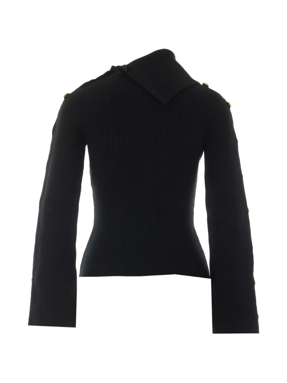 Elisabetta Franchi Gebreide pullover met sierknopen Zwart
