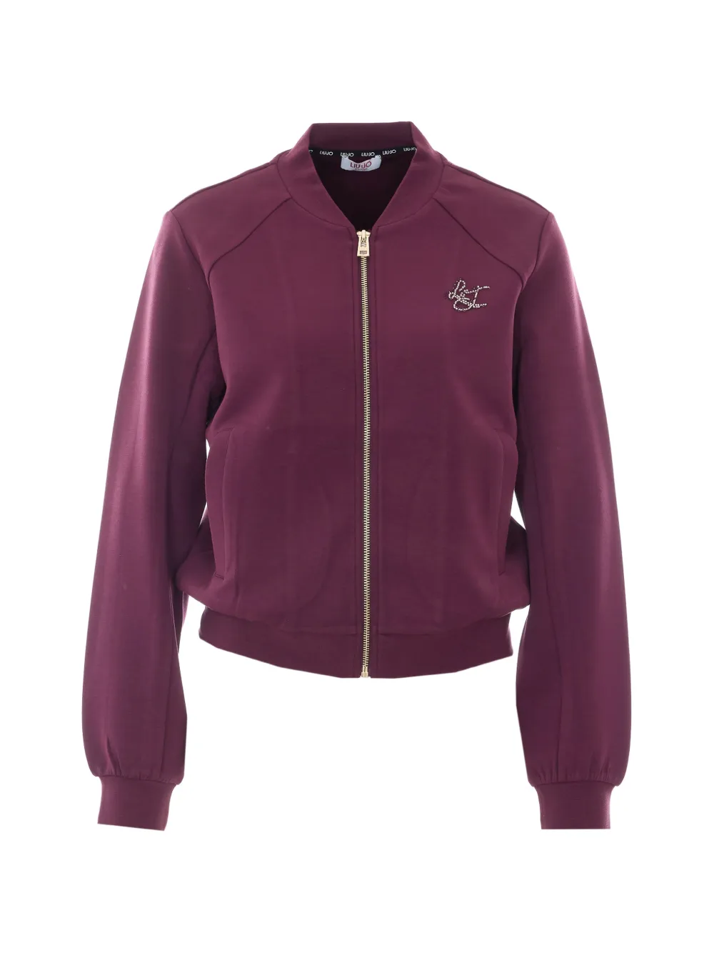 LIU JO sequin-embellished zip-up sweater - Violett