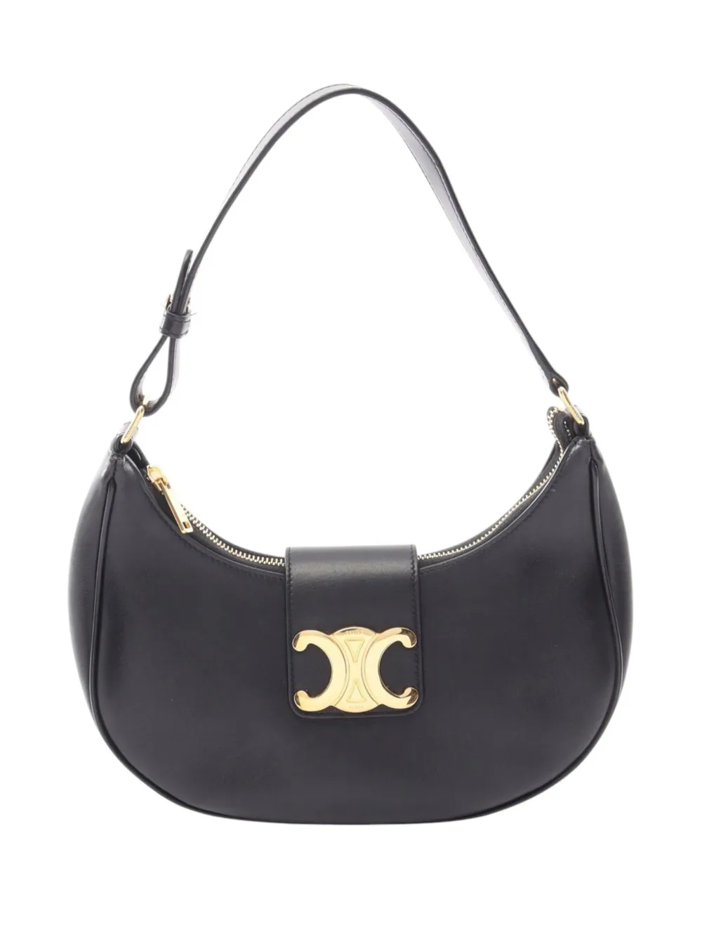 Celine Pre-Owned 2000-2026 Medium Calfskin Triomphe Ava shoulder bag - Nero