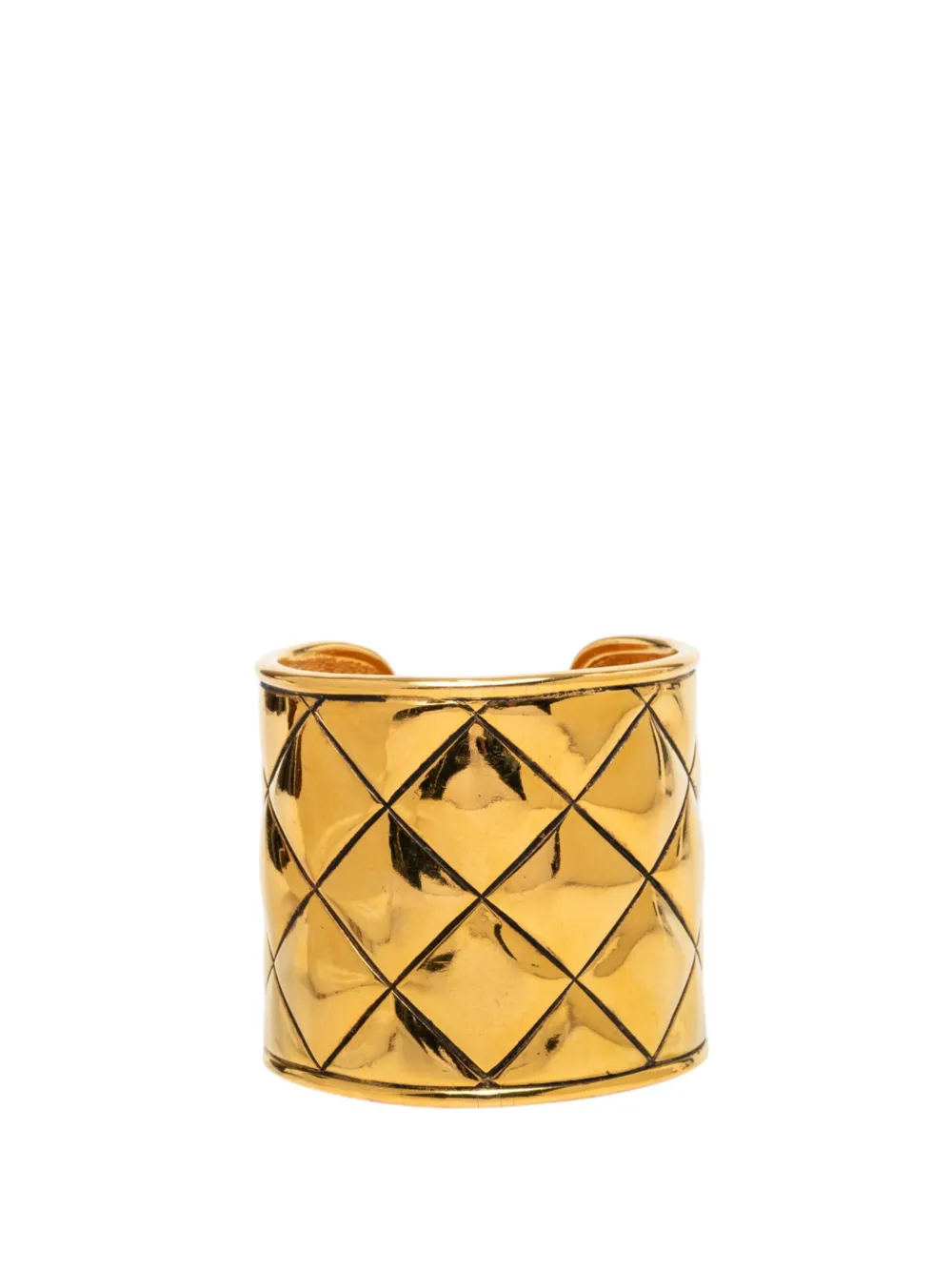 CHANEL Pre-Owned 1970-1980 Gold Plated Quilted Bangle costume bracelet
