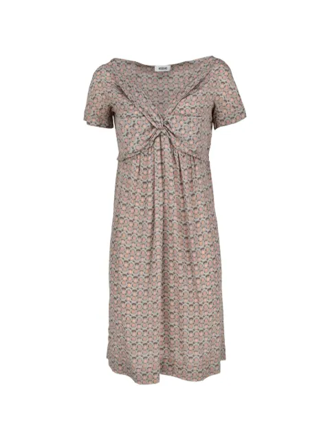 Moschino Pre-Owned geometric-print twist-detail mini dress