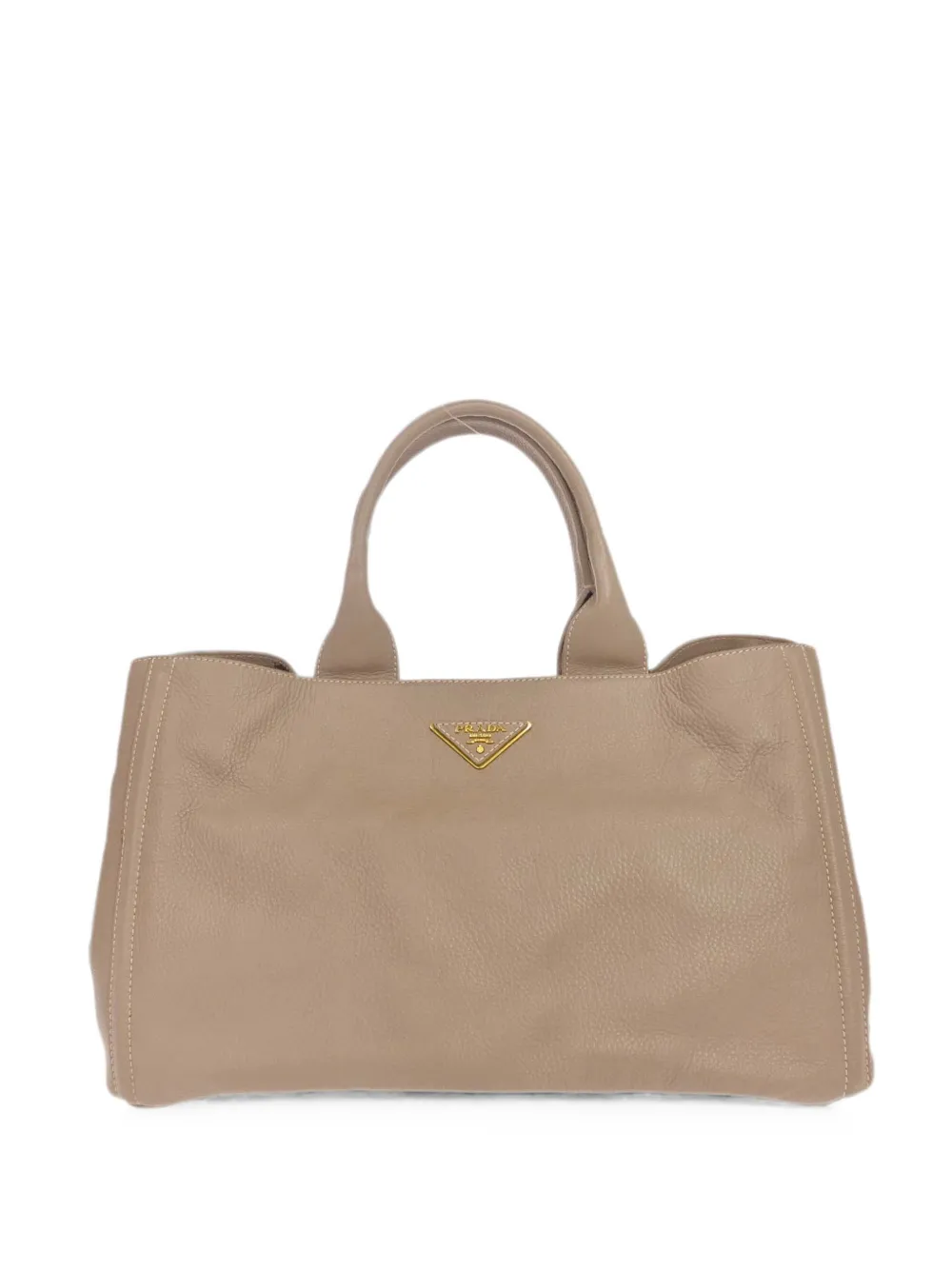 Prada Pre-Owned 2012 Canapa leather tote bag - Neutrals