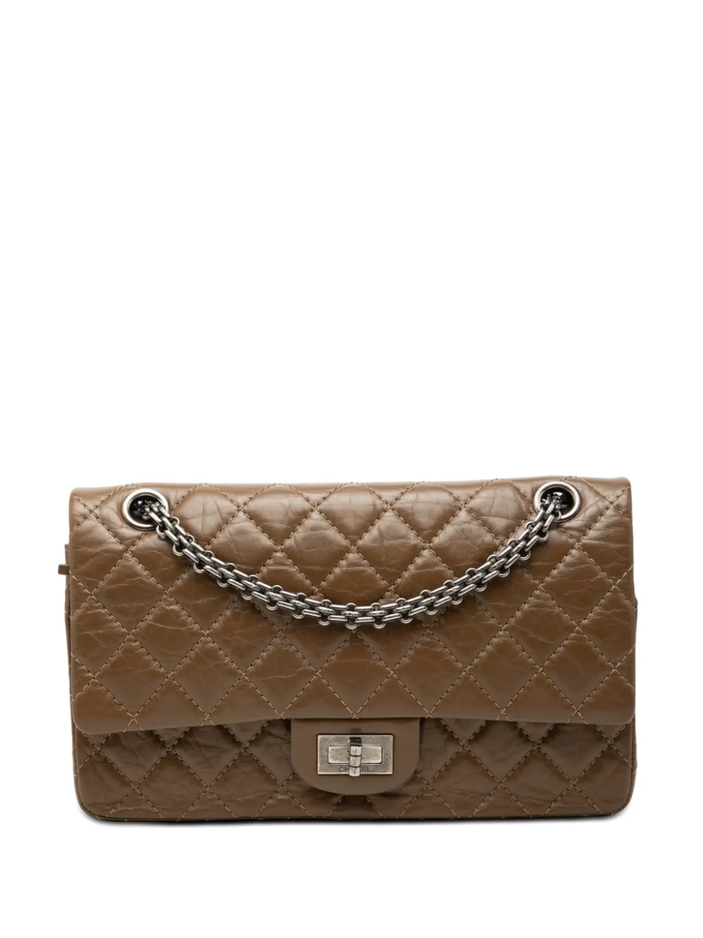 CHANEL Pre-Owned 2012 Quilted Aged Calfskin Reissue 2.55 Double Flap 225 shoulder bag - Brown