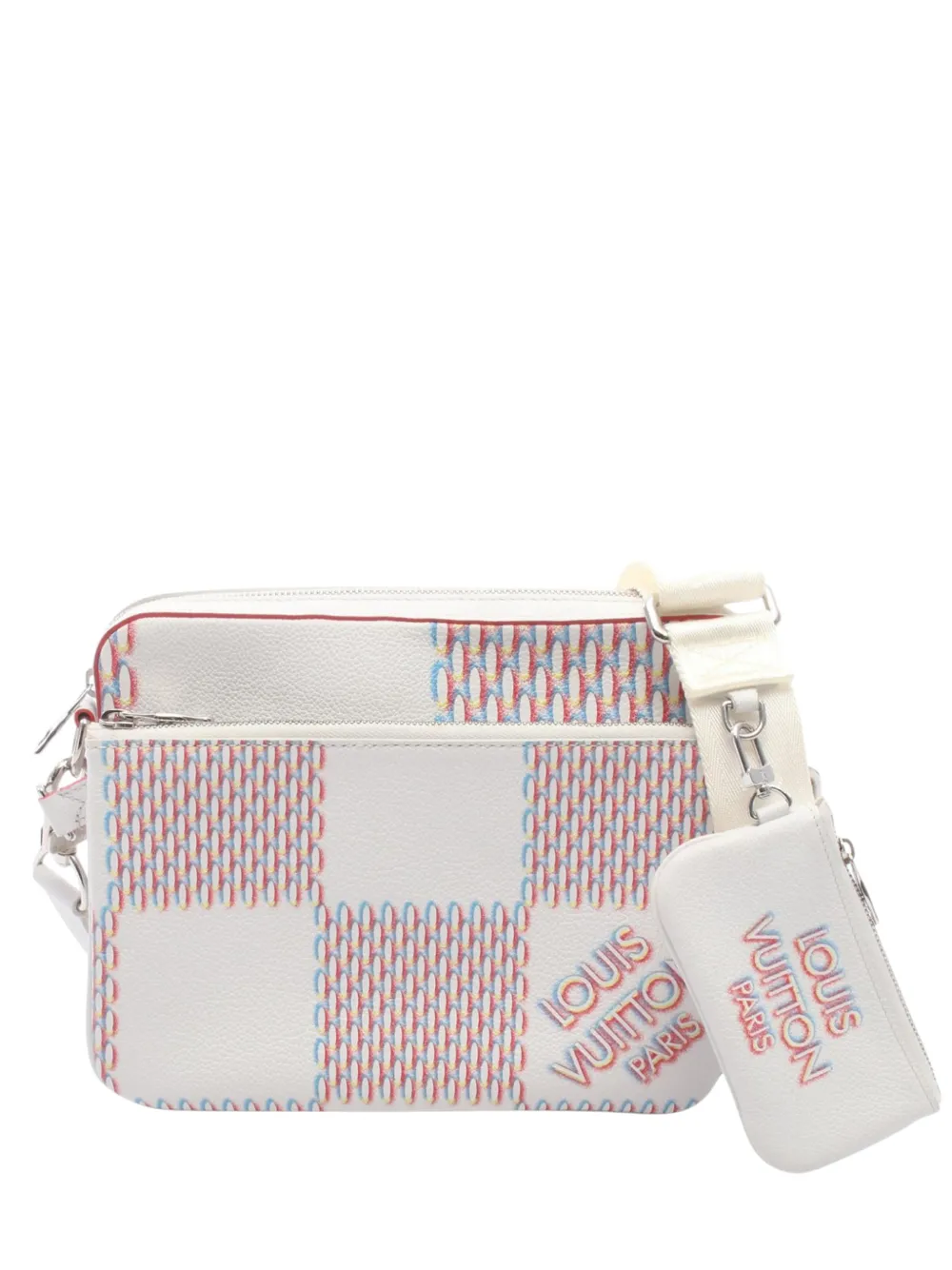 Louis Vuitton Pre-Owned 2022 Damier Spray Trio Messenger Bag crossbody bag - White
