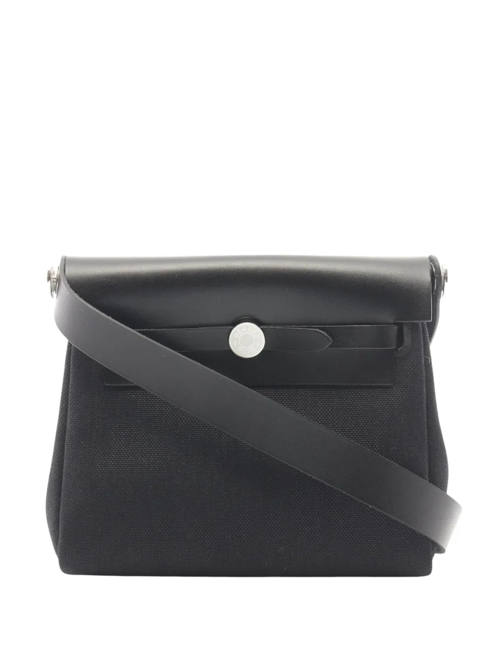 Hermès Pre-Owned 2026 Military Toile and Vache Hunter Herbag Zip 20 crossbody bag - Schwarz