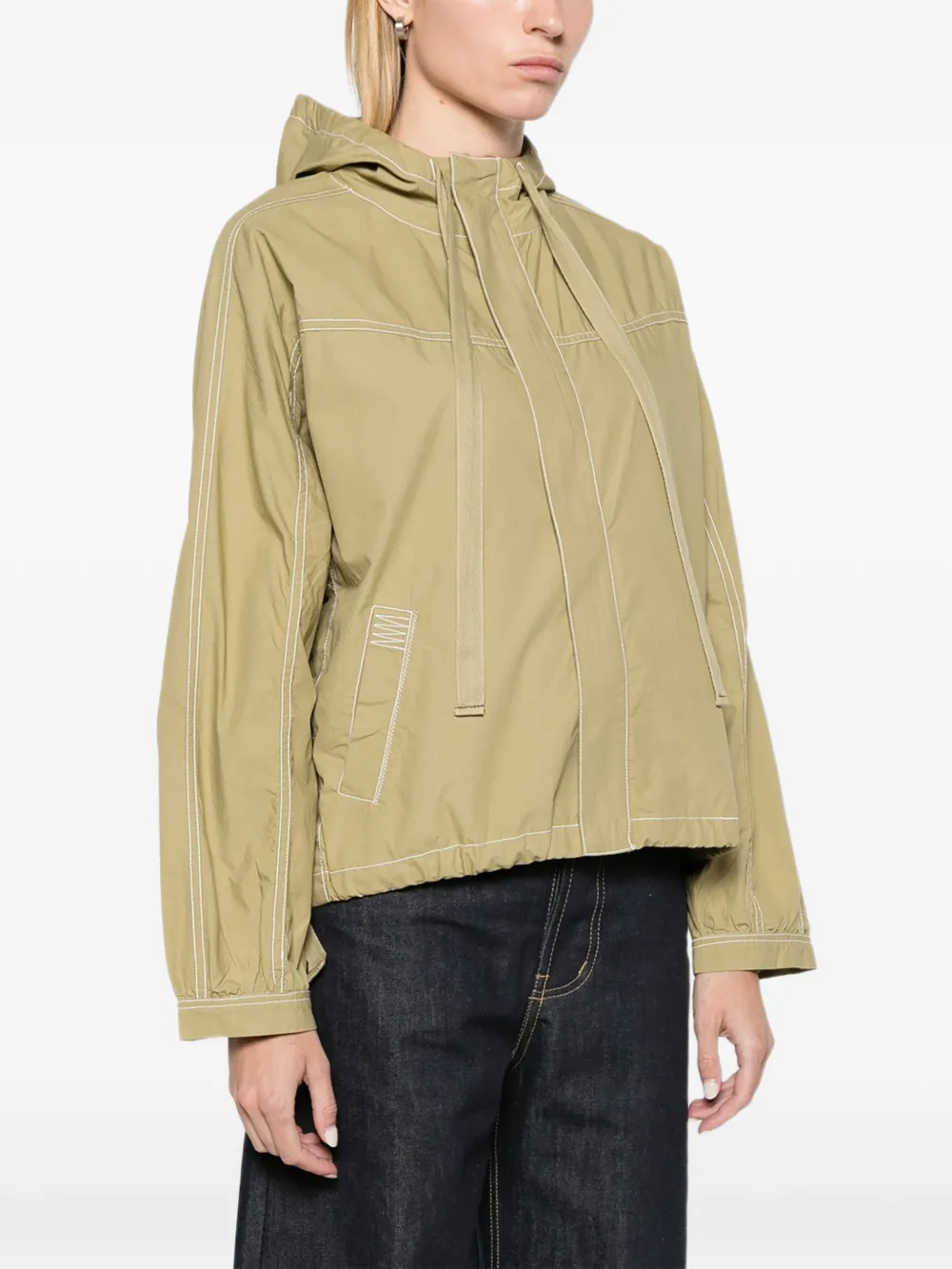 DAMSON MADDER Blake hooded jacket sage Groen