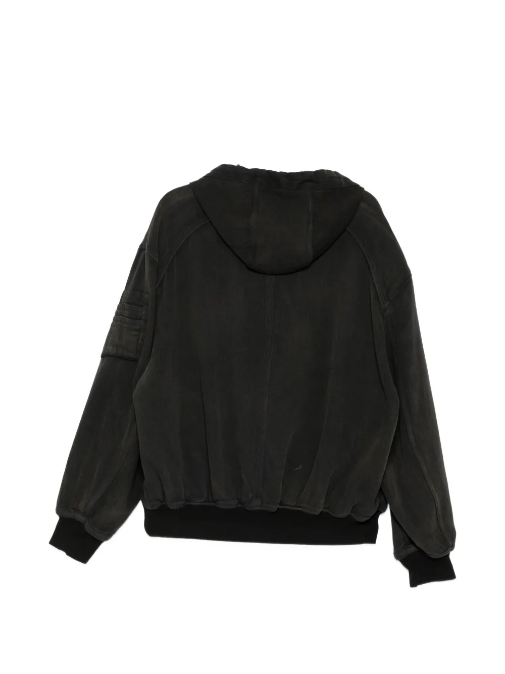 Juun.J Geruite omkeerbare hoodie met rits Zwart