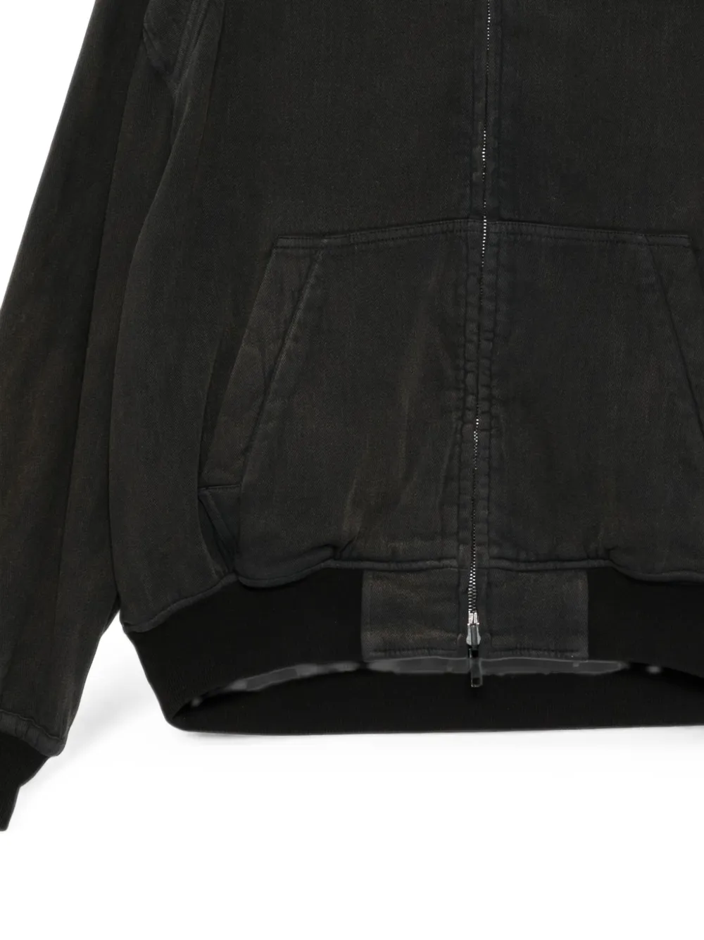 Juun.J Geruite omkeerbare hoodie met rits Zwart