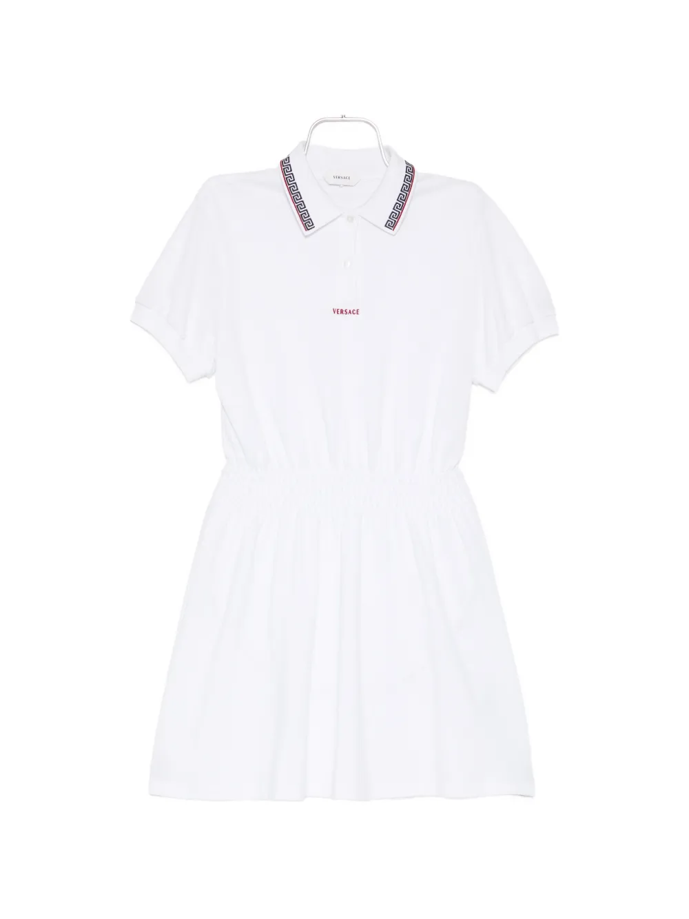 Versace logo-embroidered dress - Bianco