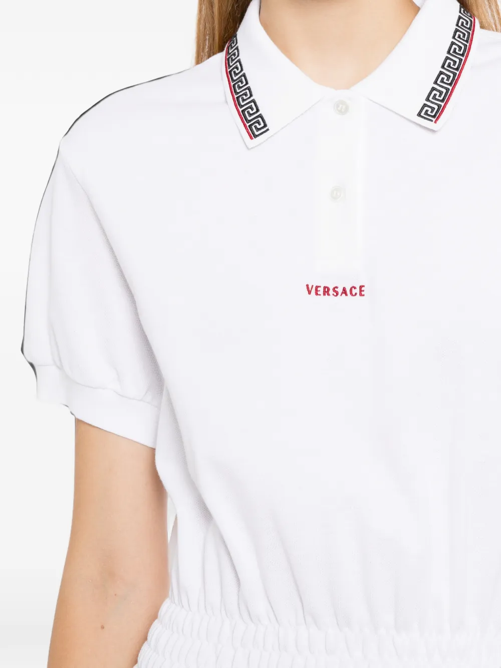 Versace Jurk met geborduurd logo Wit