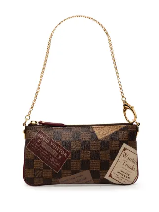い*か様 Louis Vuitton モノグラム バック Louis Vuitton Pre-Owned 2009 Damier Ebene Trunks Labels Pochette
