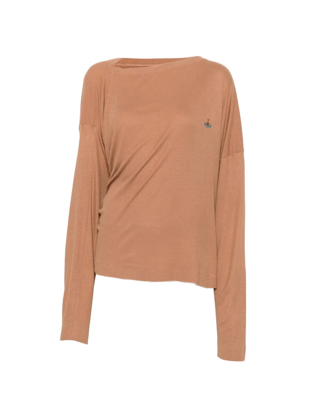 Vivienne Westwood Orb-embroidered long-sleeve T-shirt - Marrone