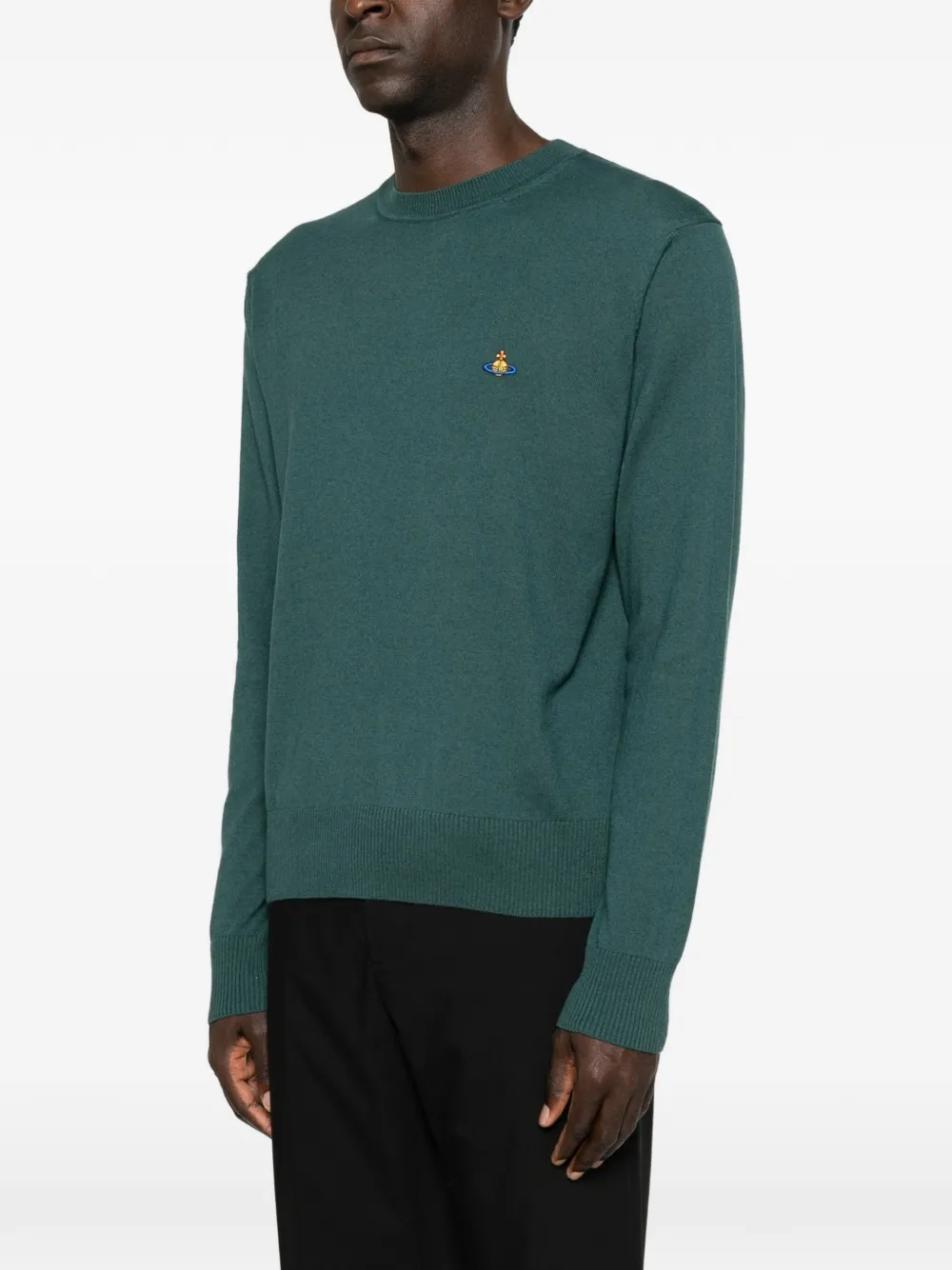 Vivienne Westwood Alex trui met geborduurde Orb Groen