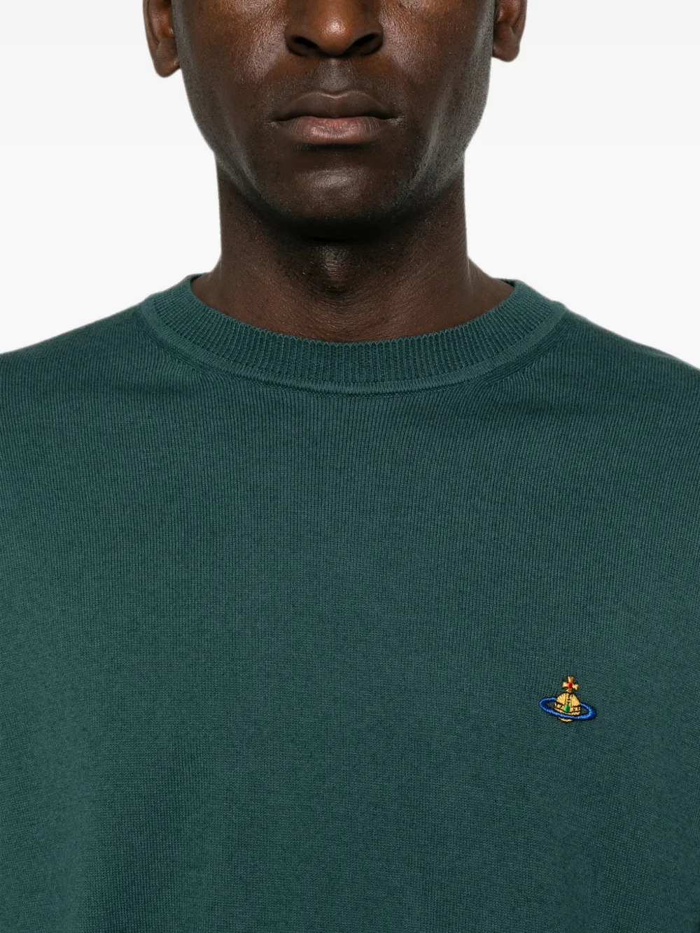Vivienne Westwood Alex trui met geborduurde Orb Groen