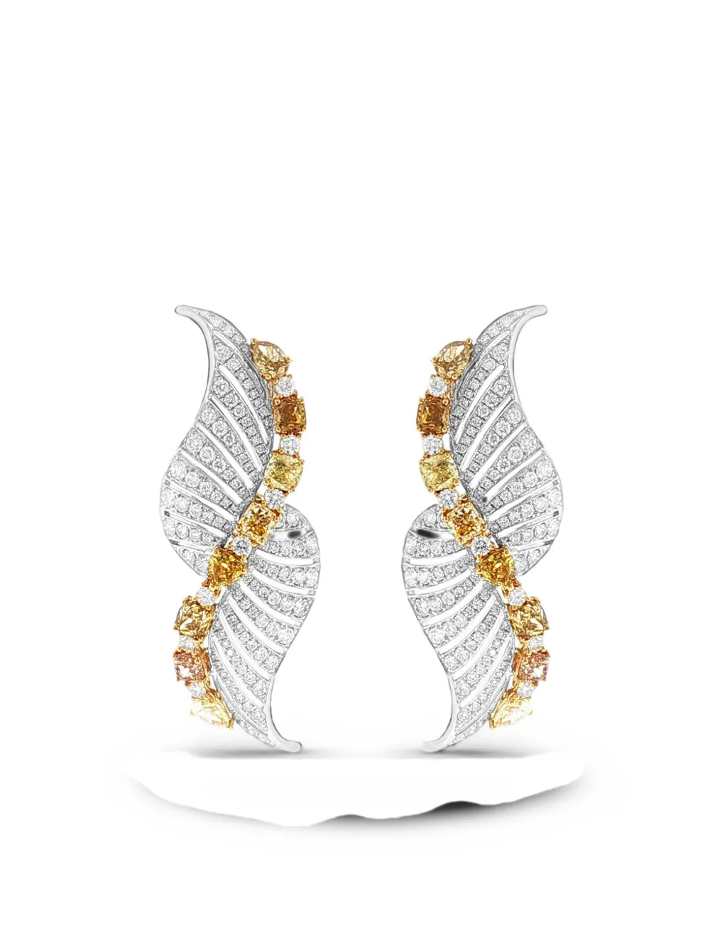 HYT Jewelry Wing Ohrringe mit Diamanten - Silber