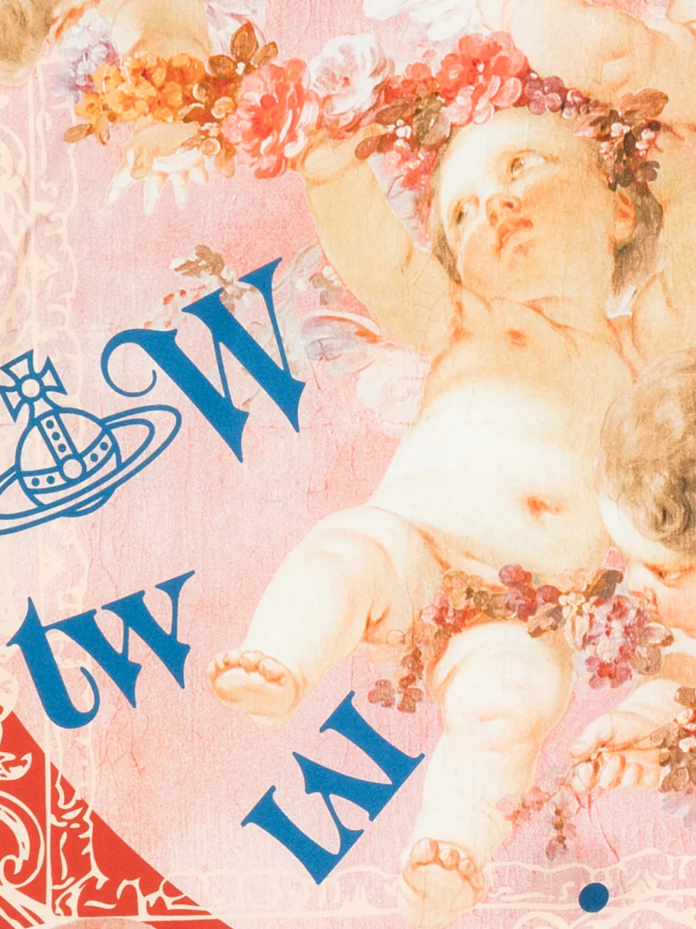 Vivienne Westwood Sjaal met cherubijnen-print Roze