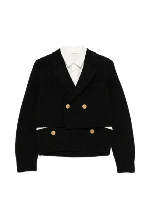 sacai cárdigan con doble botonadura