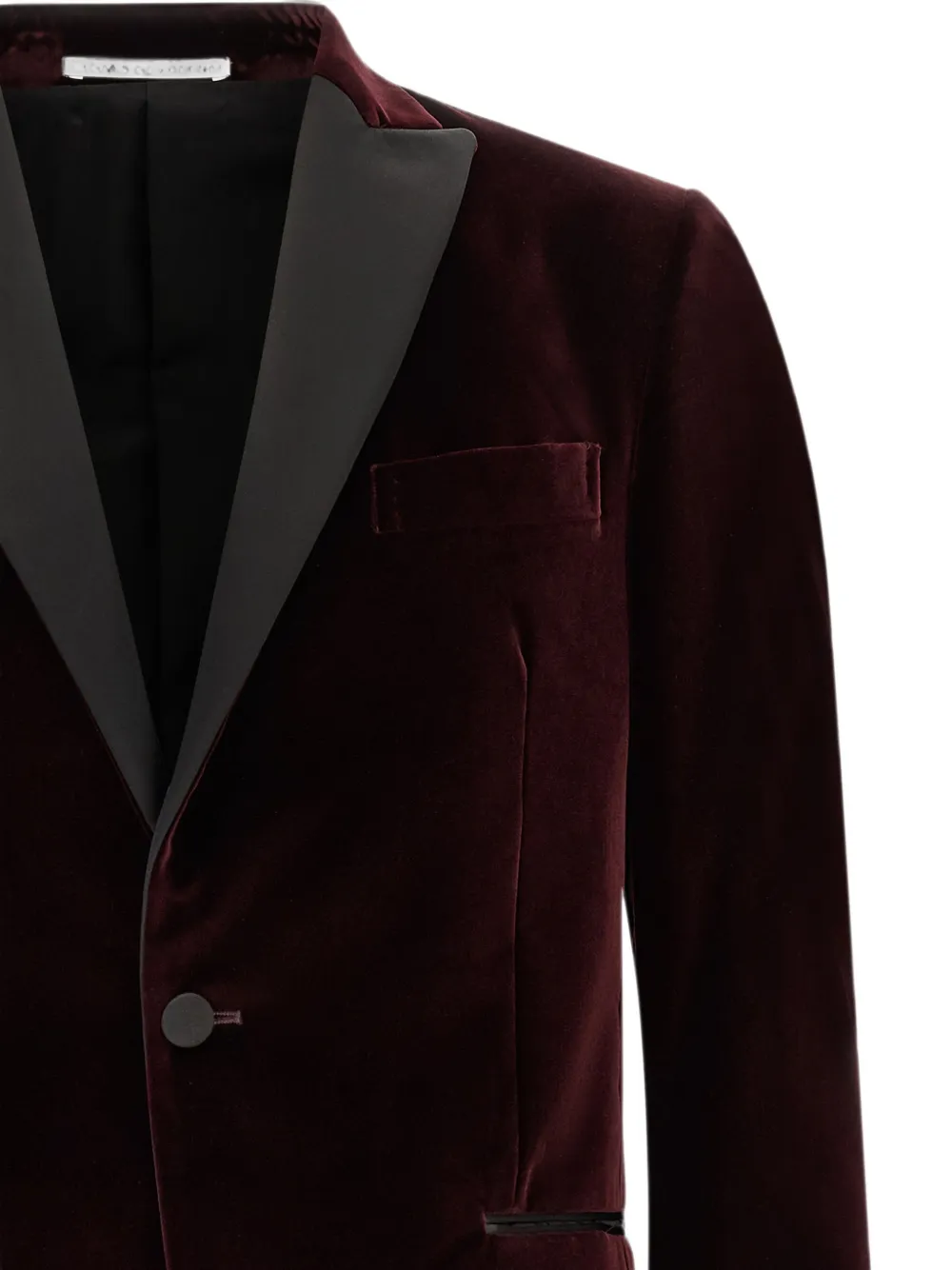 Pal Zileri Fluwelen blazer met enkele rij knopen Rood
