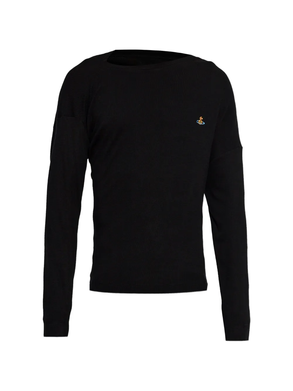 Vivienne Westwood Orb-embroidered asymmetric sweater - Nero