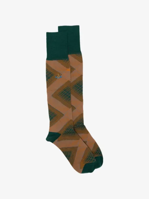Vivienne Westwood Quadrophenia Orb-embroidered high socks