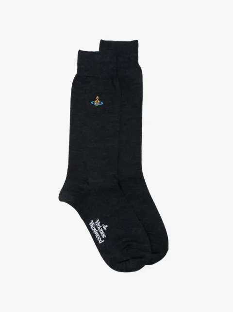 Vivienne Westwood Orb-embroidered logo-print socks