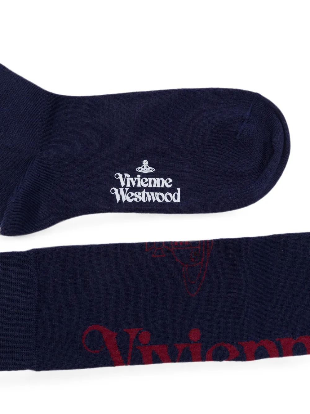 Vivienne Westwood Half Logo hoge sokken Blauw