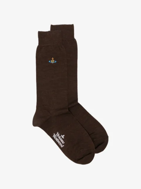 Vivienne Westwood Orb-embroidered logo-print socks