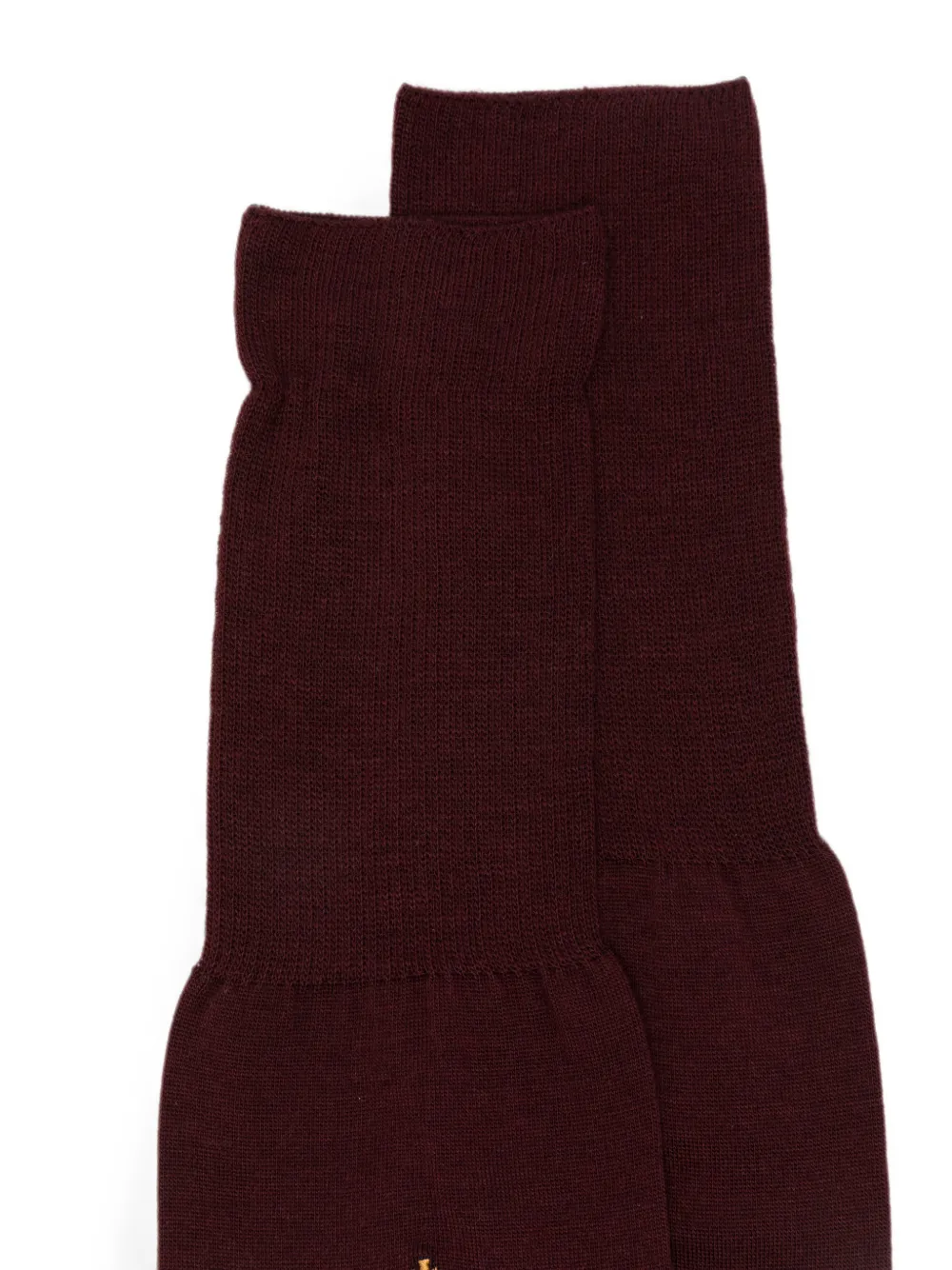 Vivienne Westwood Orb-embroidered logo-print high socks Rood
