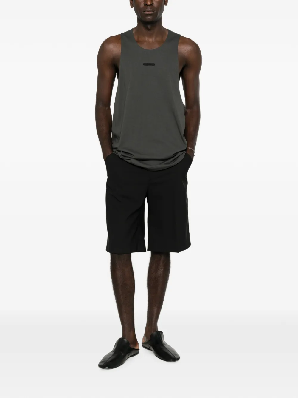 FEAR OF GOD ESSENTIALS tanktop met logopatch Grijs