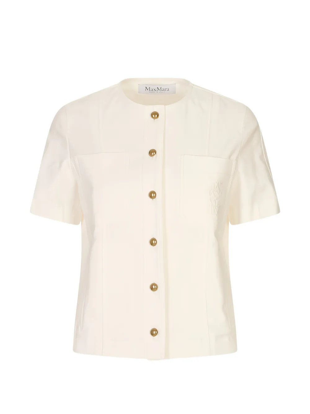 Max Mara stretch cotton canvas jacket - white - Neutrals