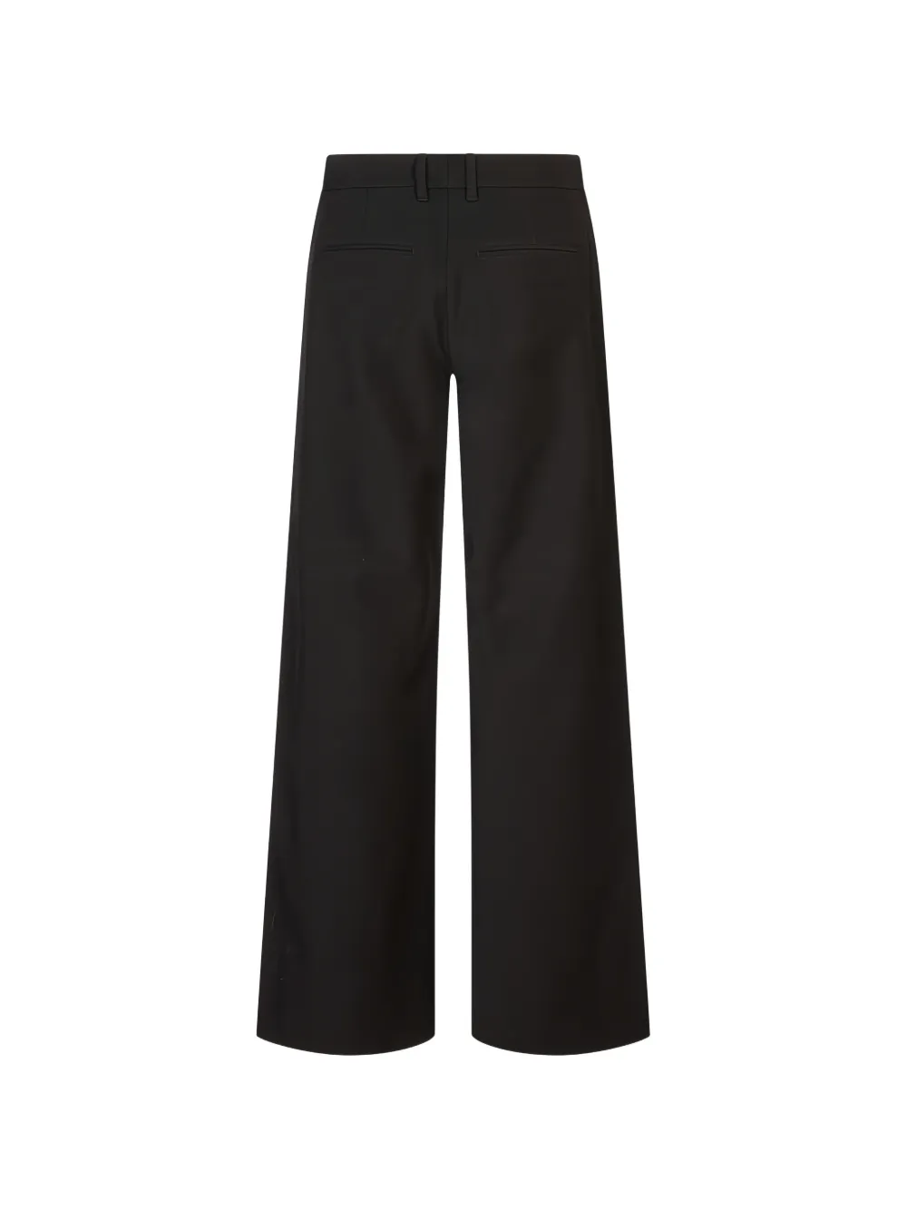 'S Max Mara wide-leg twill-weave trousers Zwart
