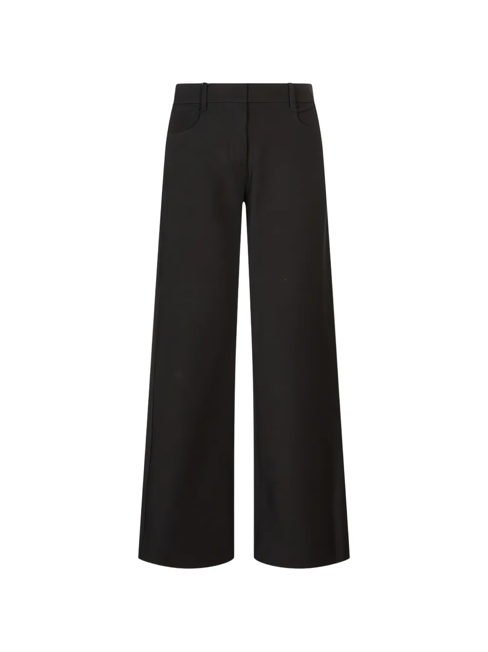 's Max Mara Wide-leg Twill-weave Trousers In Black