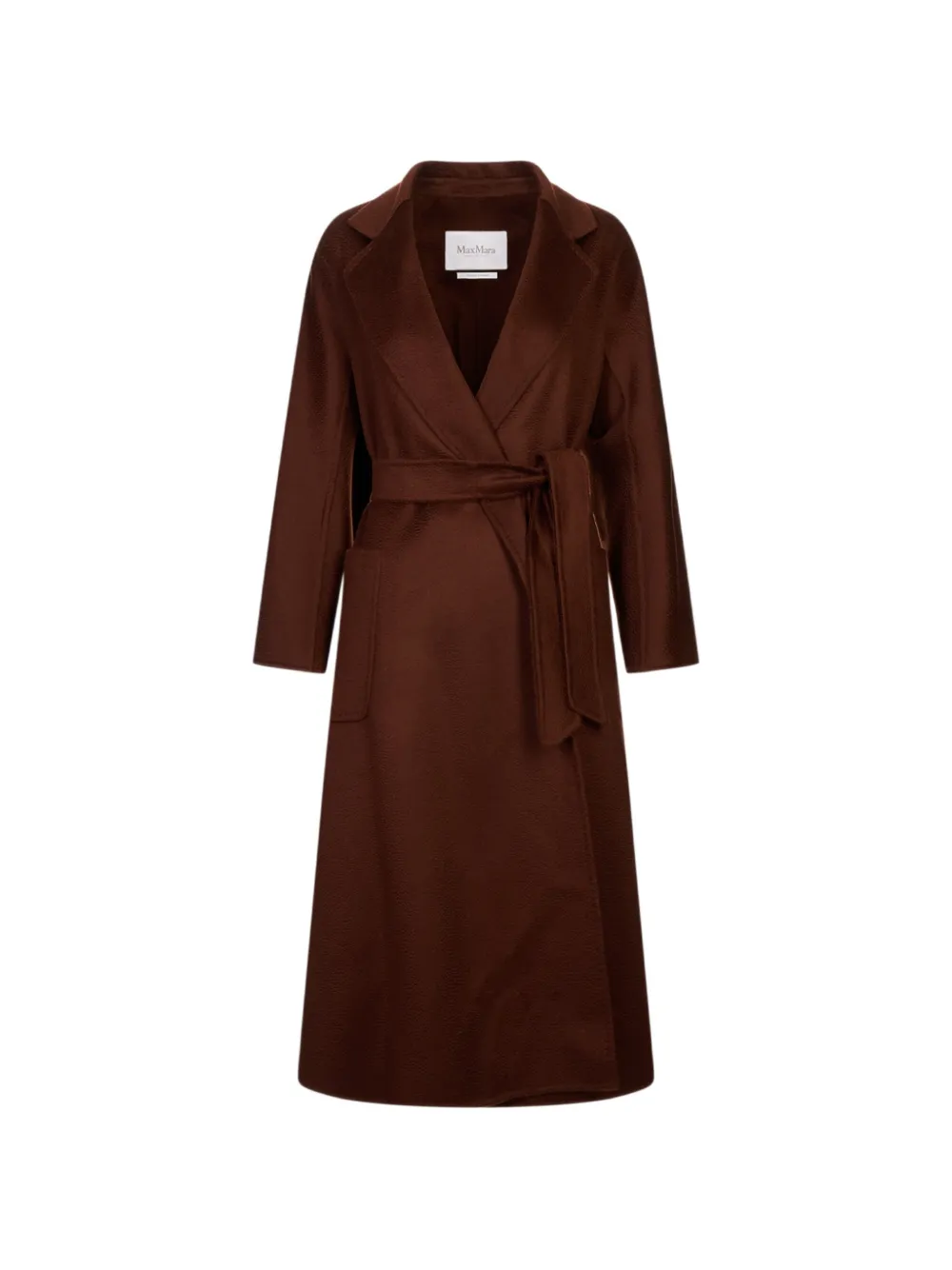 Max Mara Cappotto a portafoglio con cintura - Marrone