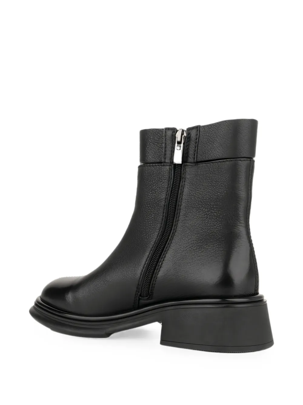 LINDA BAUMANN buckle-detail leather boots Zwart