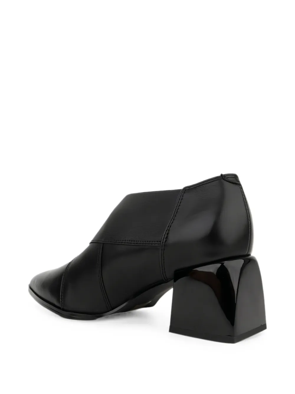 LINDA BAUMANN panelled block-heel pumps Zwart